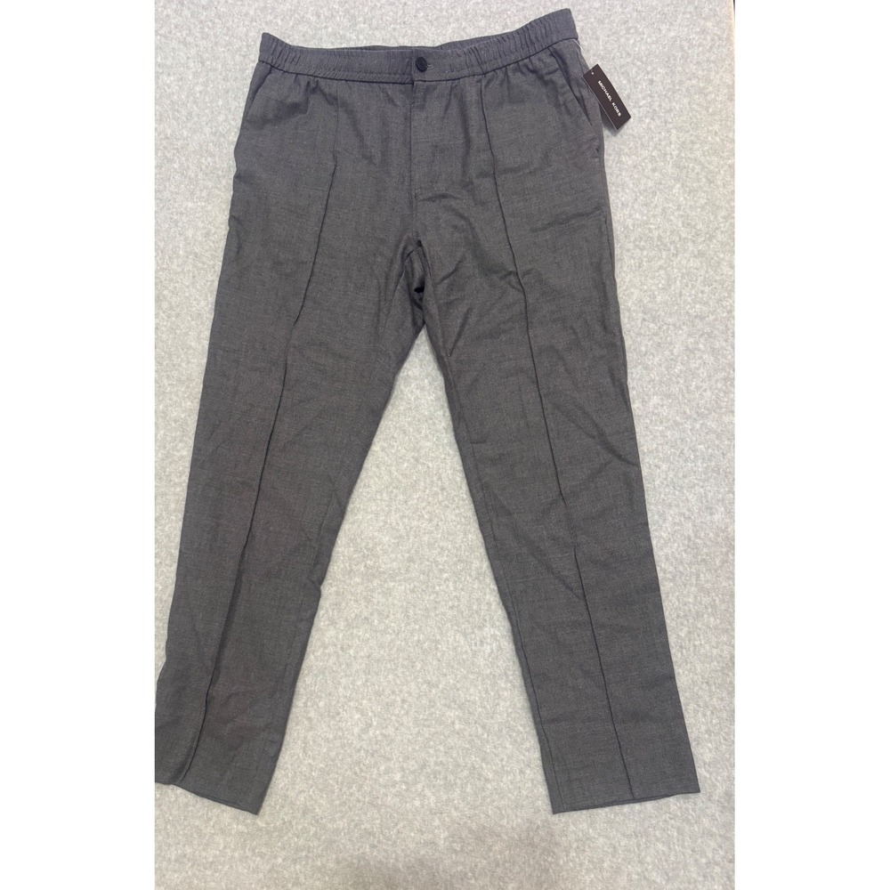 Michael Kors Wool Blend Pull On Dress Pants Grey XL NWT Retails $178